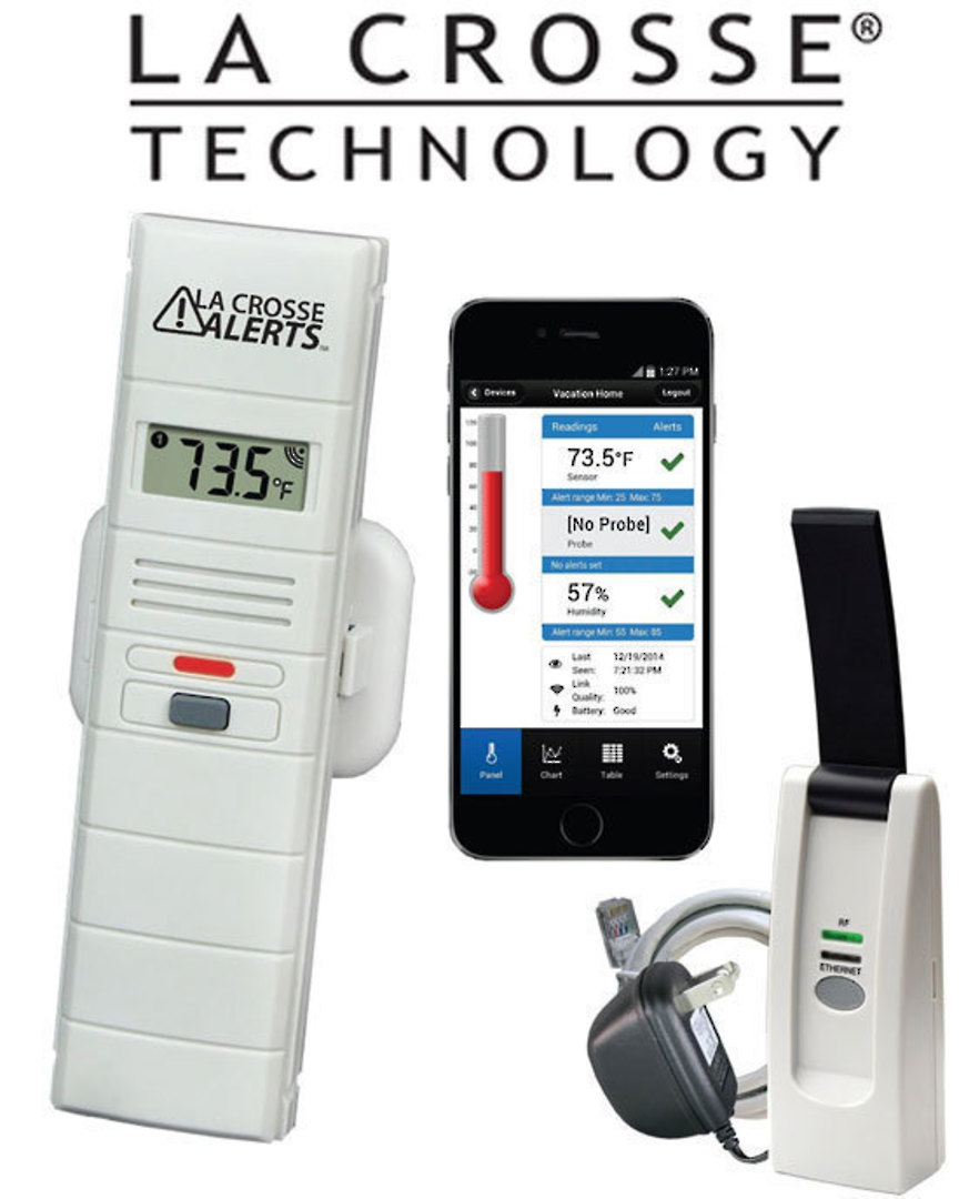 926-25100 La Crosse WIFI Temperature and Humidity Monitor Alert System image 0
