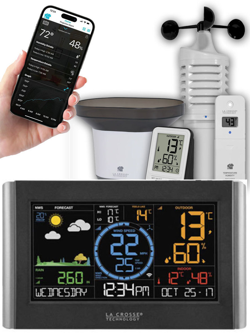 V22-WRTHv2 La Crosse Prof WIFI Colour Weather Station image 0