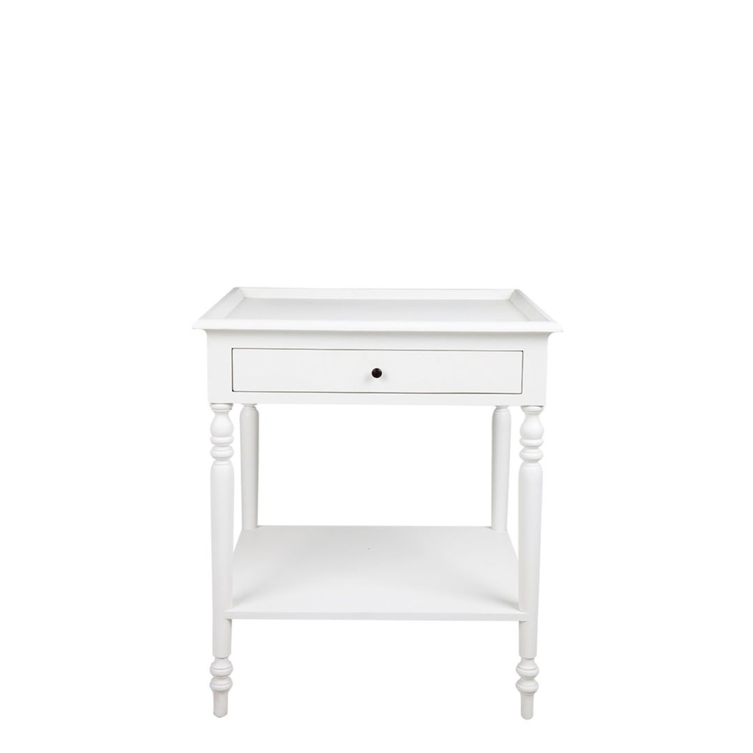 MONTAIGNE SIDE TABLE WHITE image 0