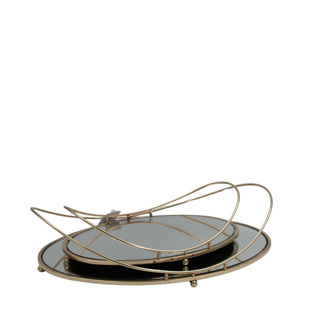 LUXE DECORATIVE GOLD TRAYS OVAL SET 2 image 0