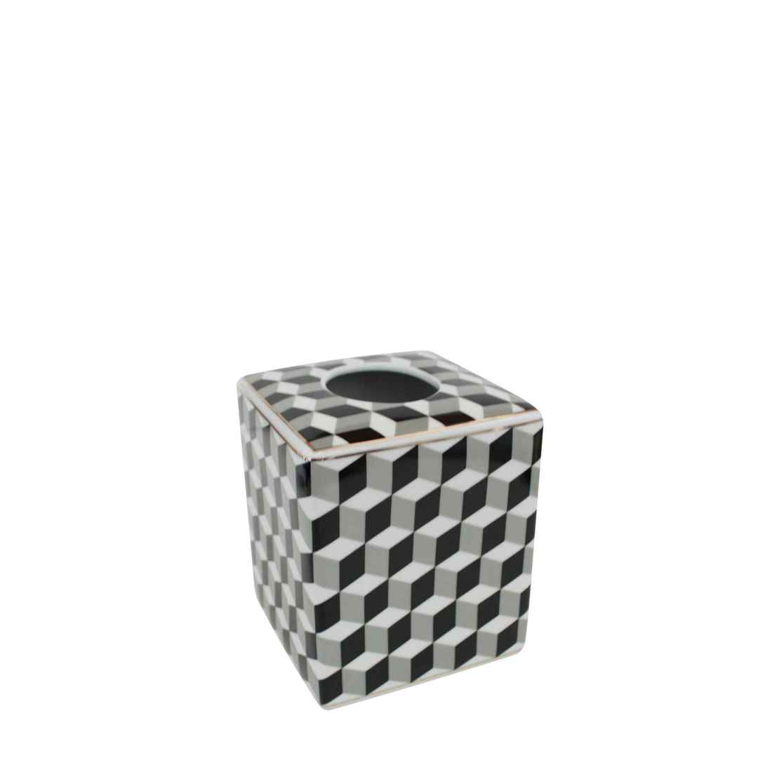 ABSTRACT 3D DESIGN SQUARE TISSUE BOX image 0