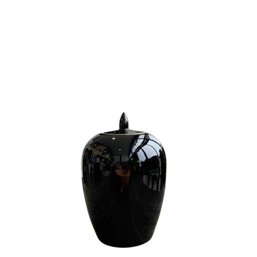POT WITH LID BLACK SMALL image 0