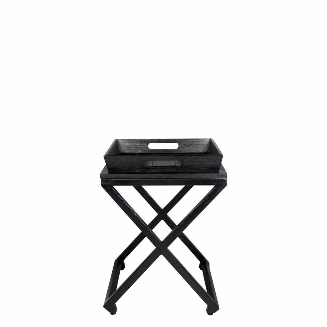 CHICAGO SIDE TABLE W/REMOVABLE TRAY BLACK image 0