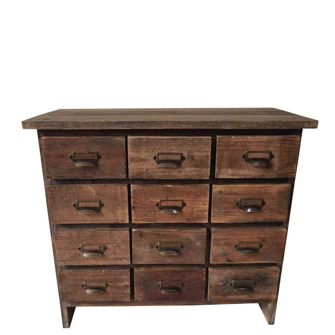 TABLE TOP 16 DRAWER WOODEN CABINET image 0