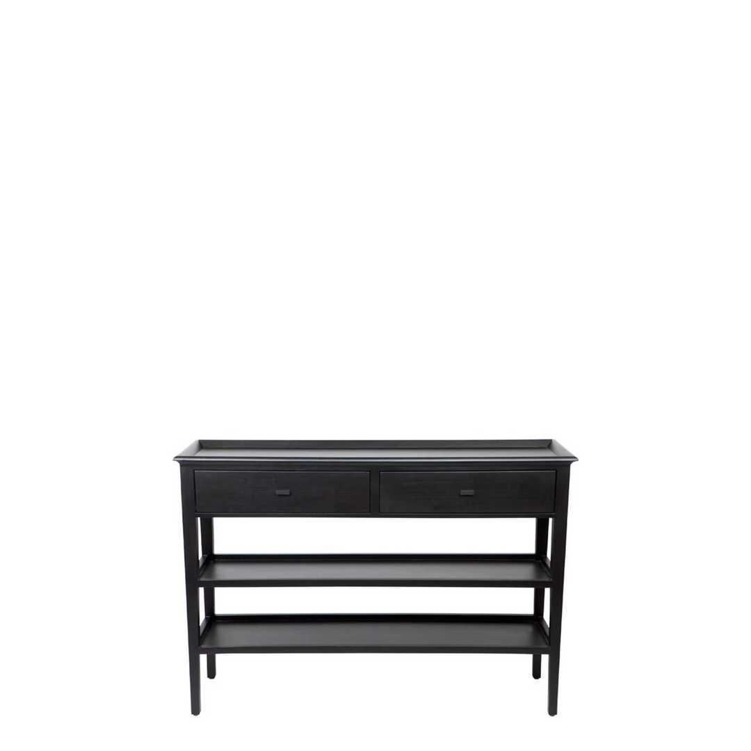 WELLESLEY 2 DRAWER CONSOLE TABLE BLACK image 0