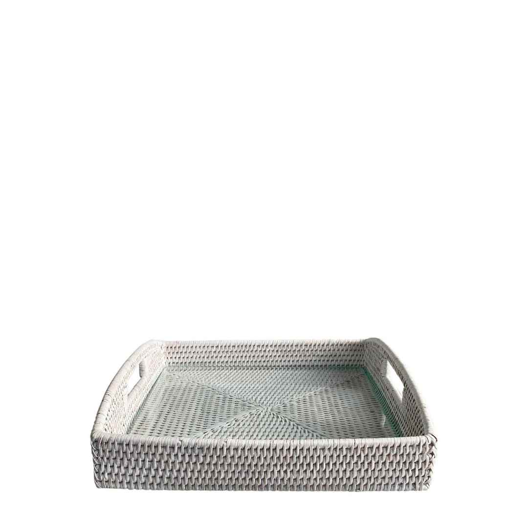 SQUARE MORNING TRAY WITH GLASS INSERT image 0