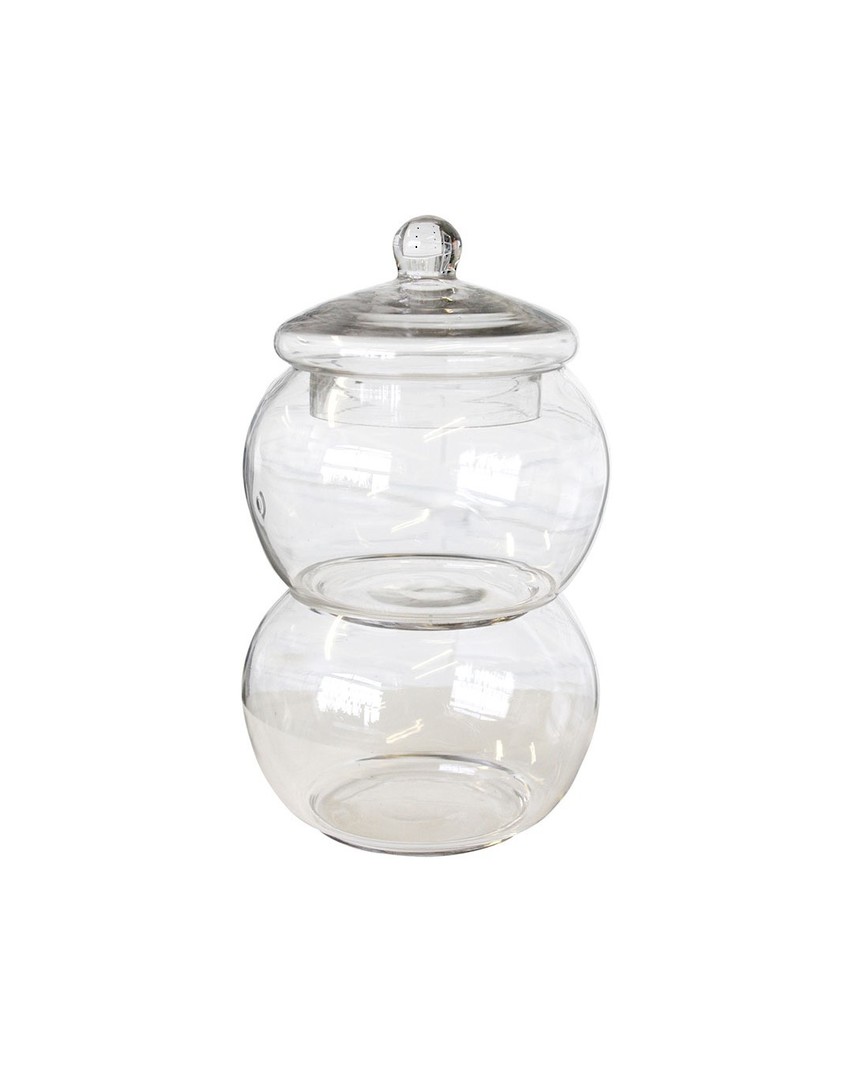 DOUBLE CONDIMENT GLASS HOLDER WITH LID image 0
