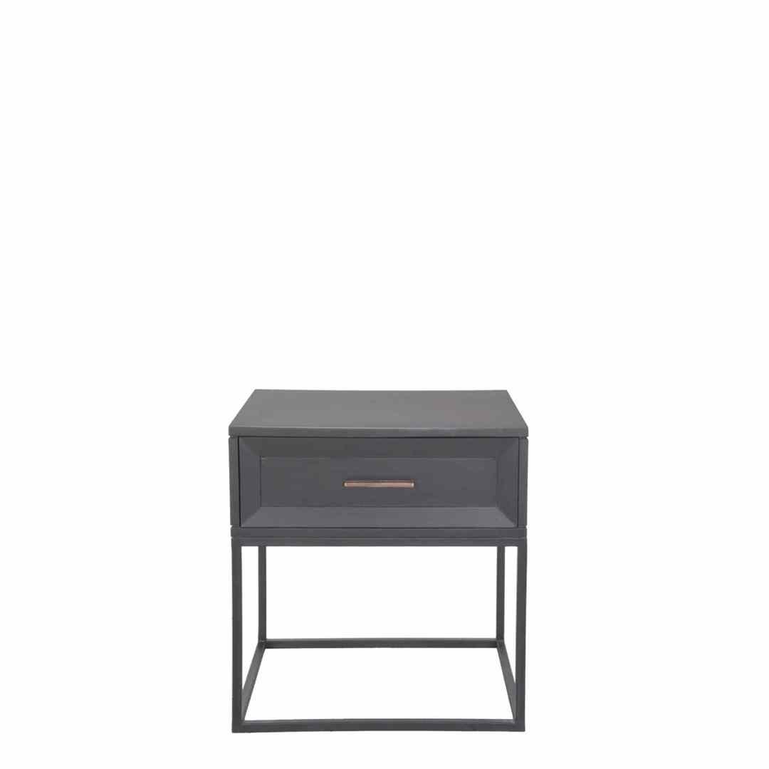 CHICAGO SIDE TABLE BLACK WITH METAL FRAME image 0