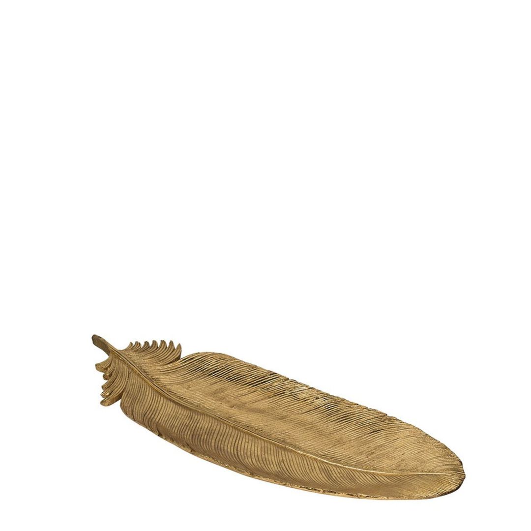 GOLD LEAF FEATHER PLATE image 0