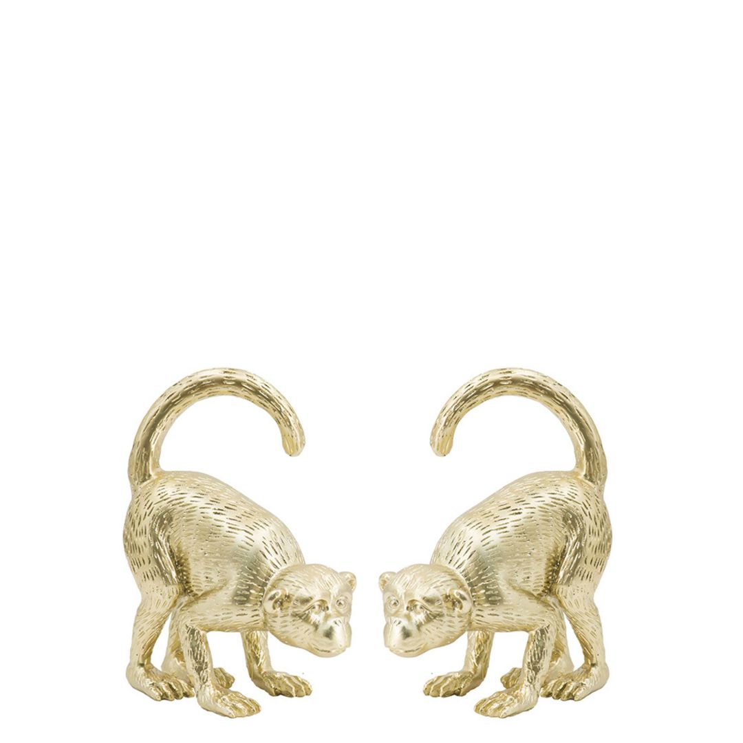 MONKEY BOOKENDS GOLD image 0
