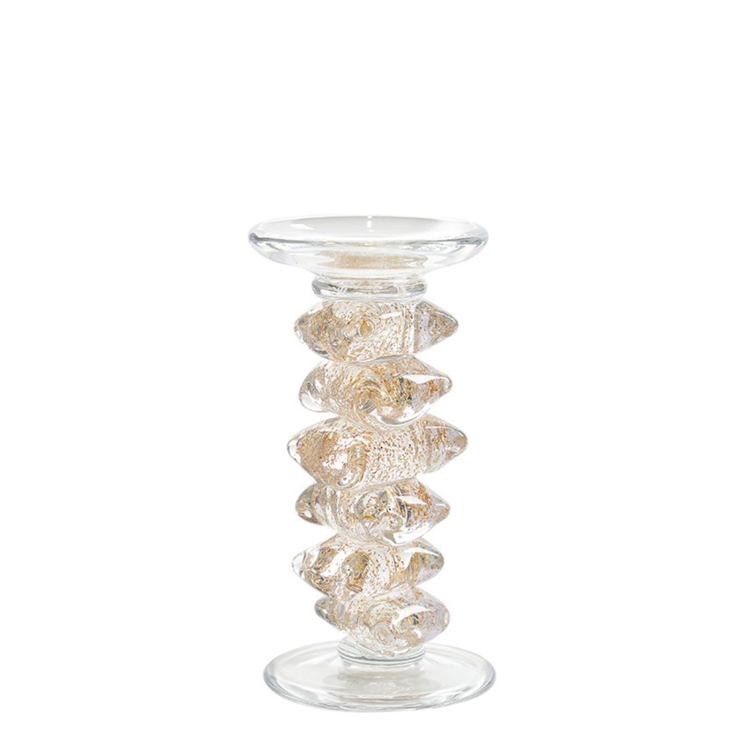 GOLDEN GLASS CANDLE STICK SMALL image 0