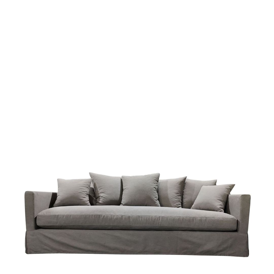 LUXE SOFA 3 SEATER GREY SLIP COVER image 0