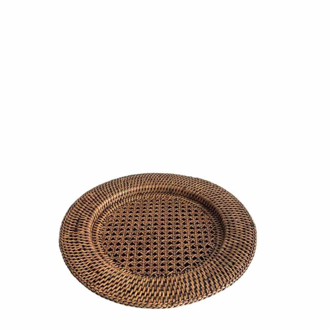 RATTAN ROUND CHARGER PLATE image 0
