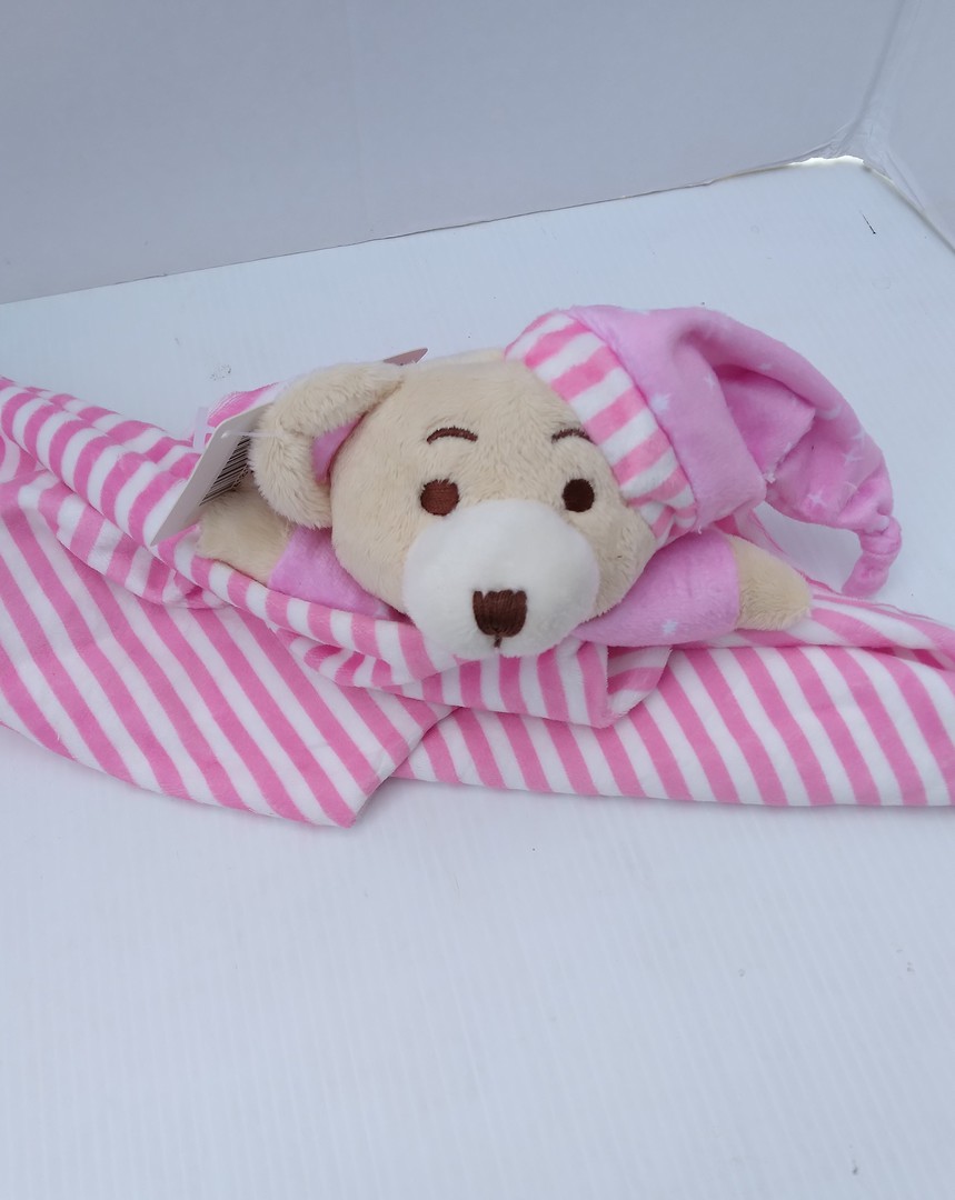 Babygirl small blankee with small toy image 0