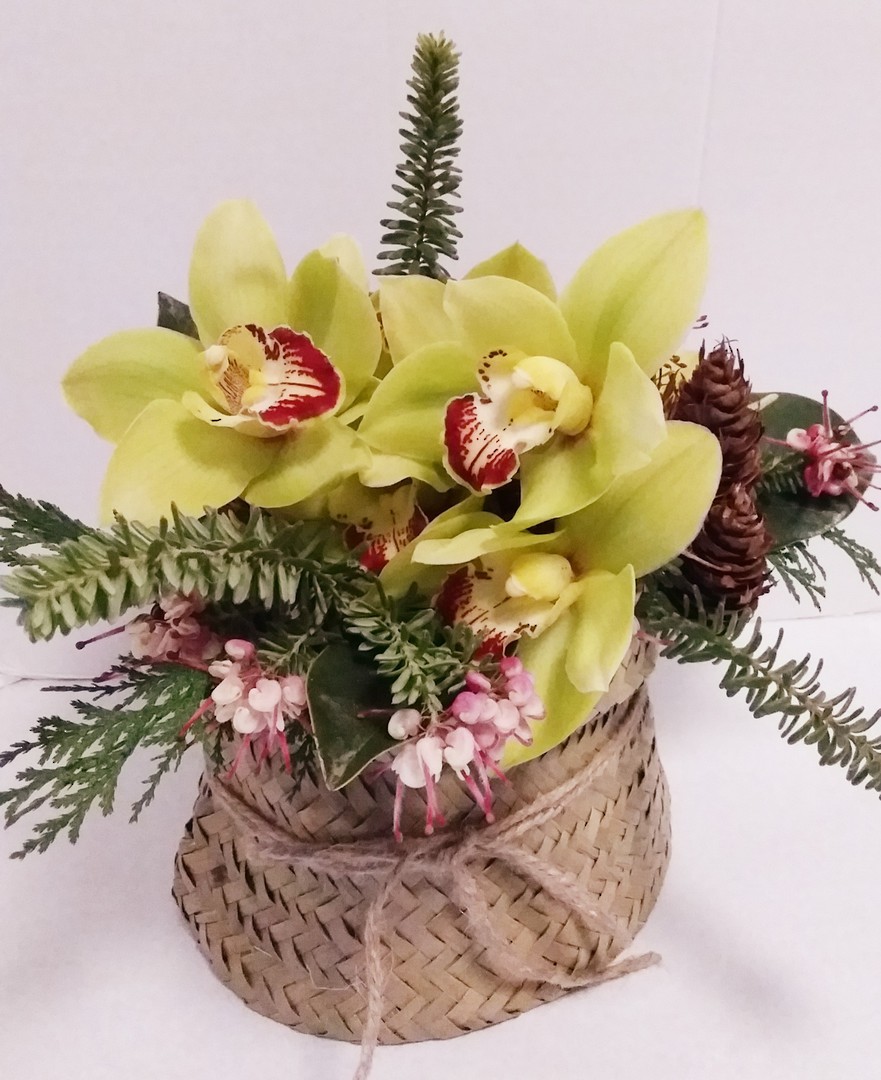 Orchids in a Kete image 0