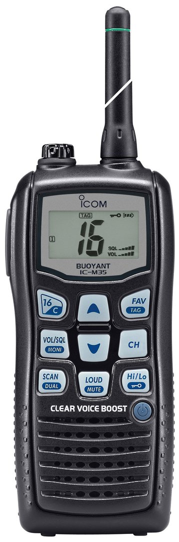 ICOM IC-M35 - Water Proof, Floating 5w Marine Hand Held w/-Voice Boost image 0