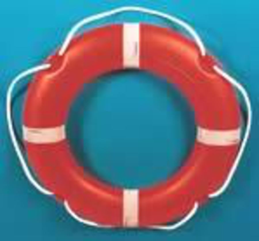 Round 30" (75cm) SOLAS Lifebuoy - Rescue Orange - 4 kg Manoverboard Bridge Mount # 07664 image 0