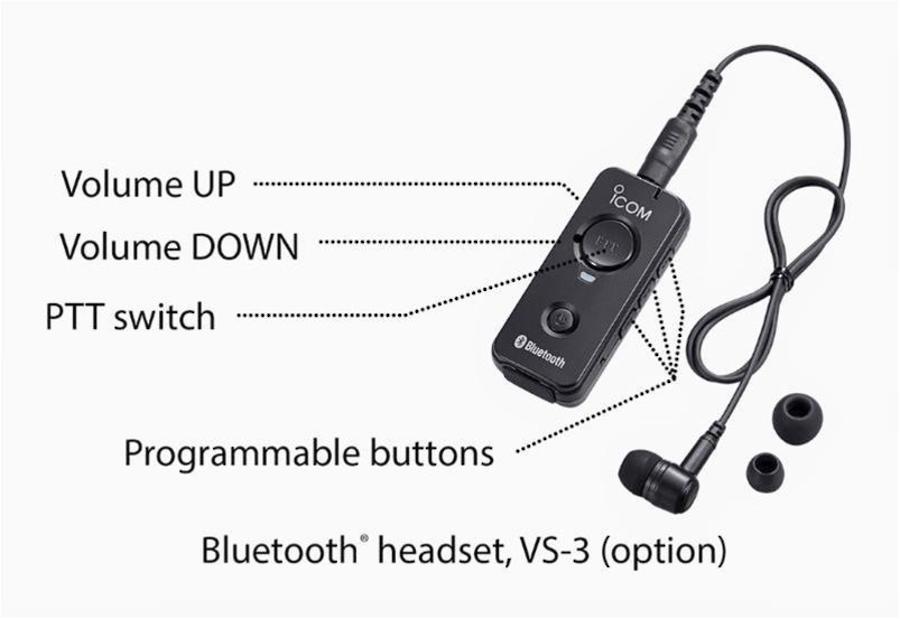Icom VS-3 Bluetooth Earpiece & Mic’ and PTT image 1