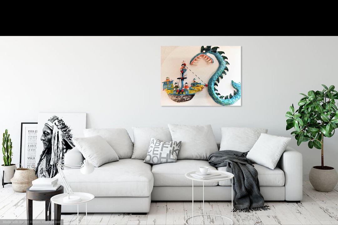Pirates & Sea Monsters. Large Wall Hanging. image 4