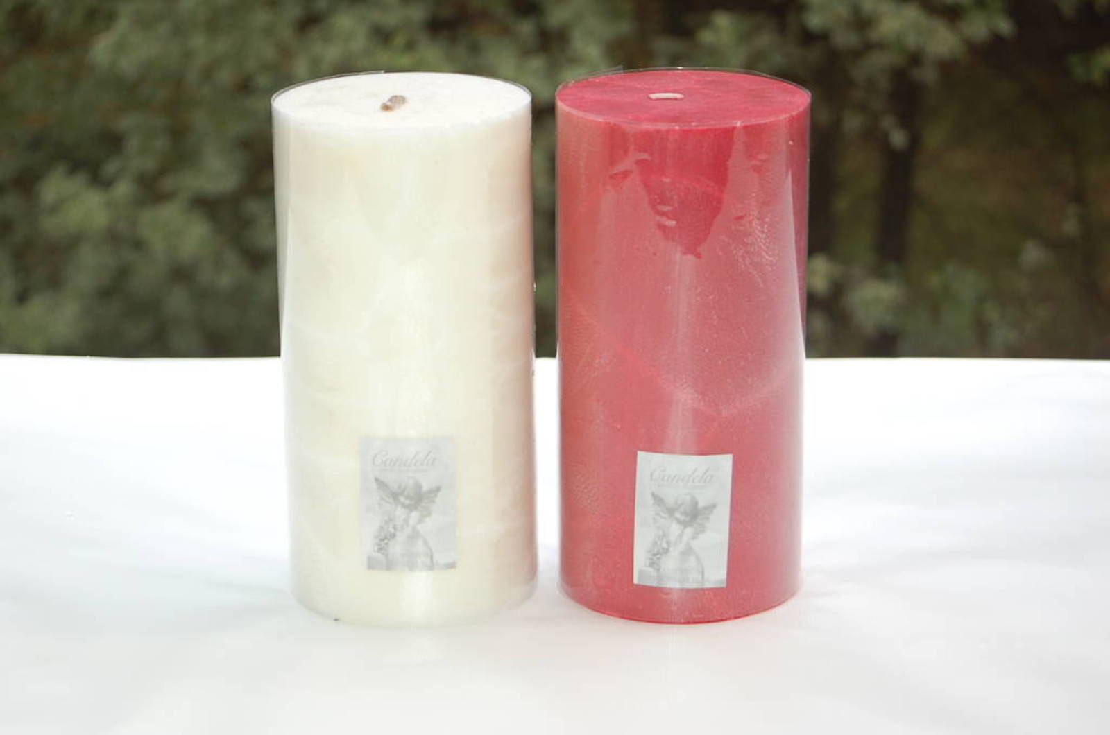 Candle - pillar 10x20 White,  Fragranced image 0