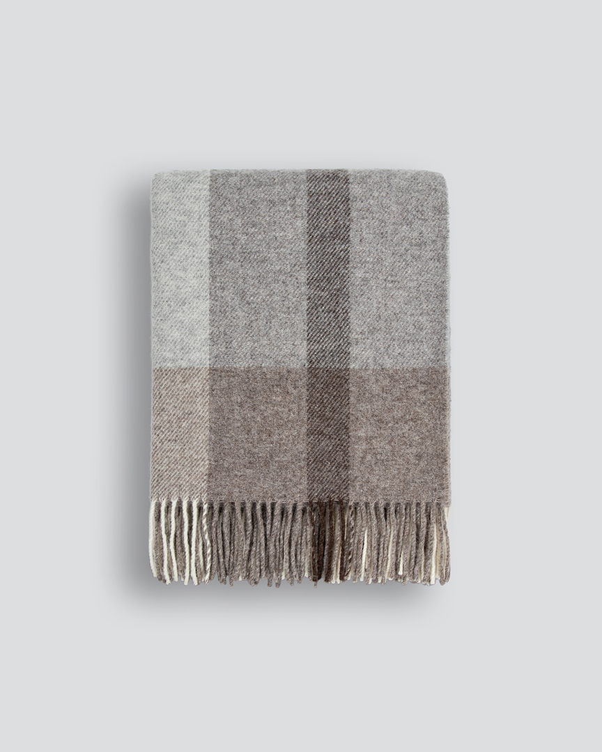 Baya | Brunswick 100 percent New Zealand Wool Throw | Fawn image 1