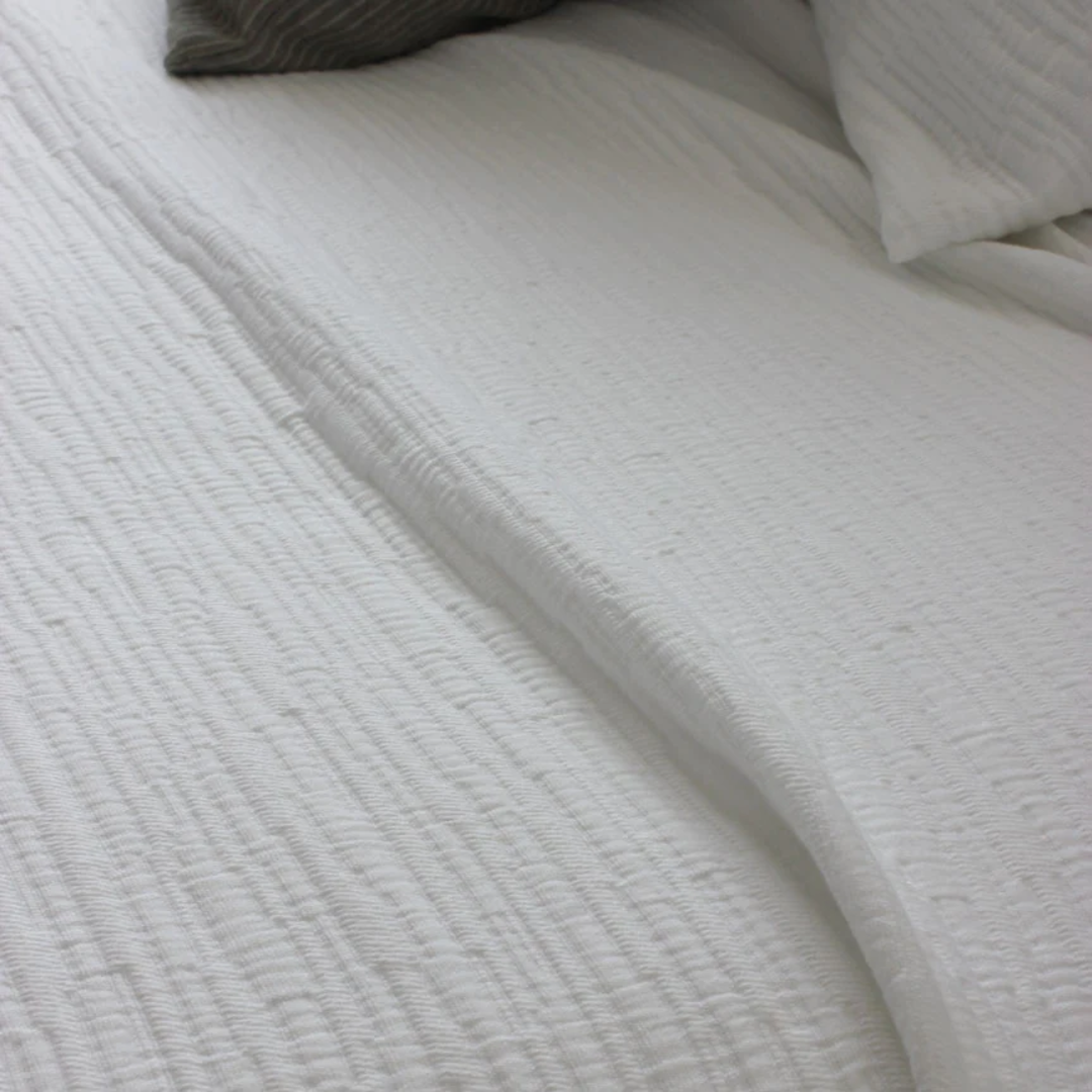 Seneca Ripple Bedspread and Coverlet Sets - Optical White image 1