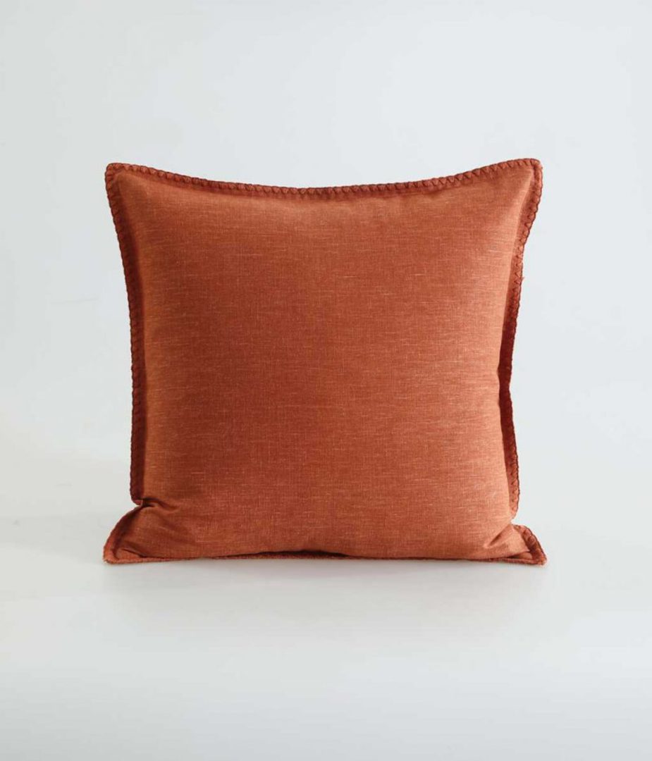 MM Linen - Stitch Cushion - Clay image 0