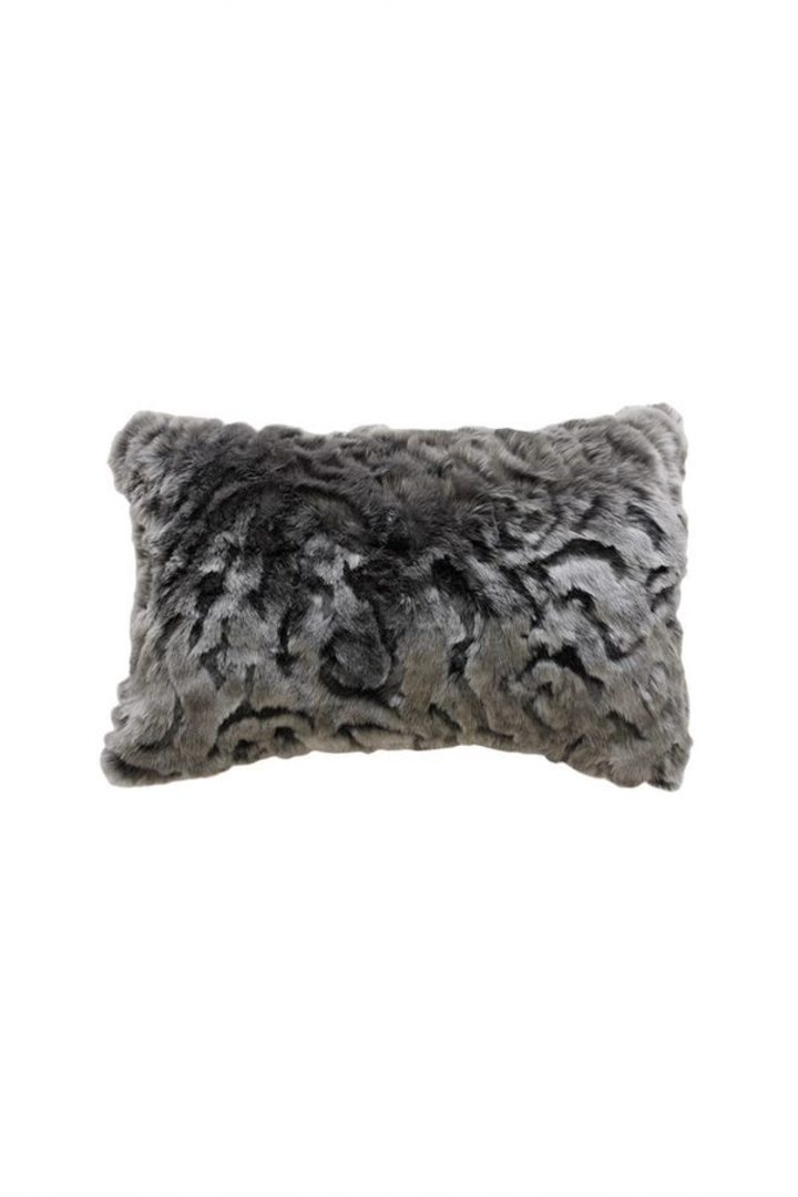Heirloom Exotic Faux Fur -  Cushion / Throw  -  Pewter Chinchilla image 2