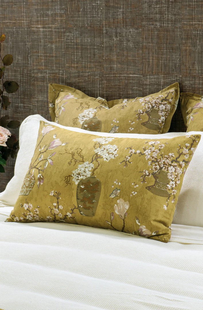 Bianca Lorenne - Ikebana Duvet Cover Set - Pillowcases-Eurocases - Ochre image 1