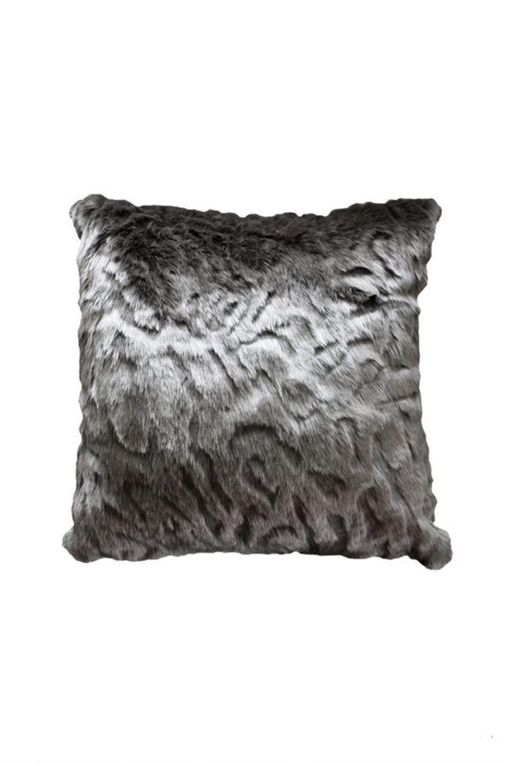 Heirloom Exotic Faux Fur -  Cushion / Throw  -  Pewter Chinchilla image 3