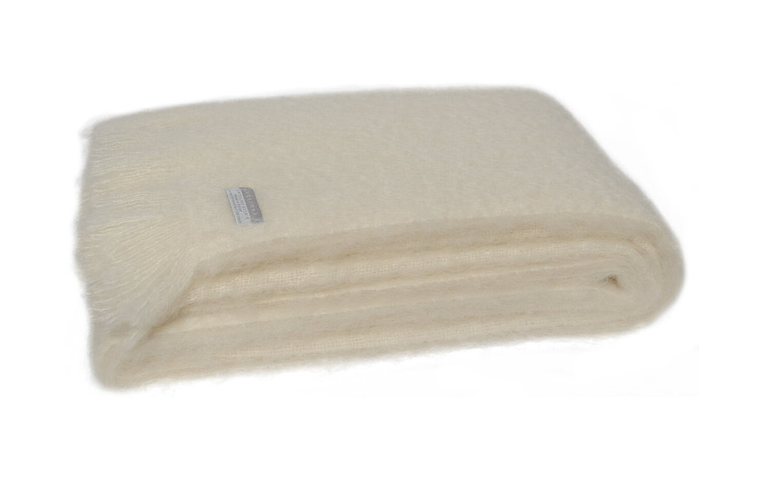 New Zealand Made - Mohair - Windermere - Blanket Throw / Knee Rug - Dove image 1