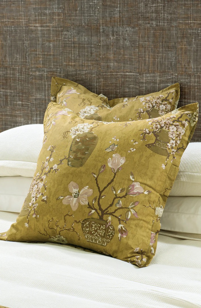 Bianca Lorenne - Ikebana Duvet Cover Set - Pillowcases-Eurocases - Ochre image 2