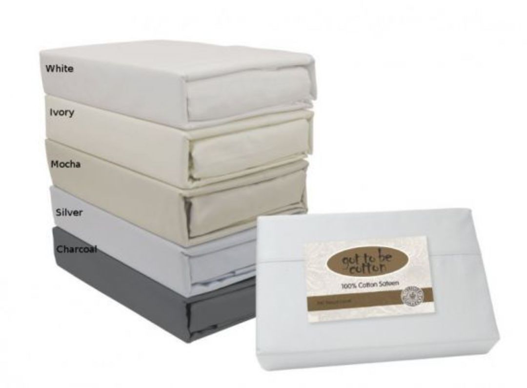 Deluxe Got To Be Cotton - 100 Percent Cotton Sateen Sheet Sets - White - SINGLE image 1