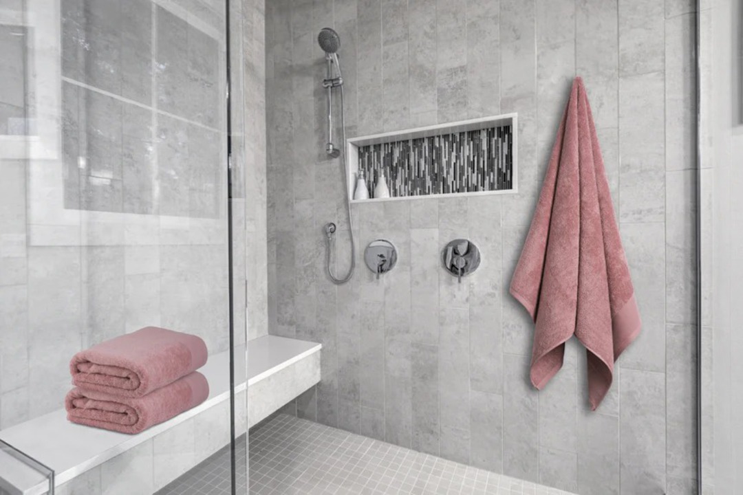 Seneca - Vida Pure Organic Cotton Towels - Face Cloths, Hand Towels, Bath Mats, Bath Towels, Bath Sheets - Soft Pink image 1