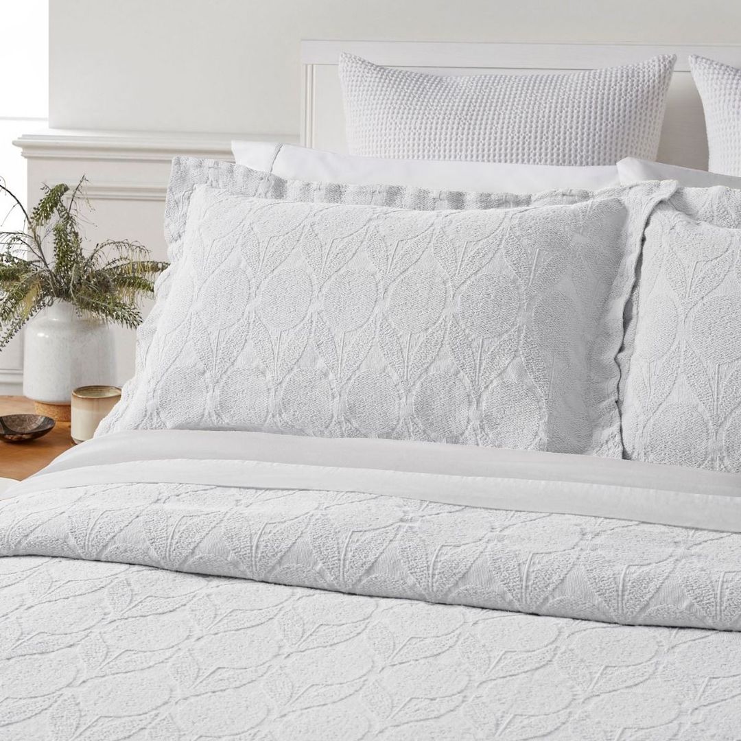 Baksana - Citron Bedspread Set - White image 1