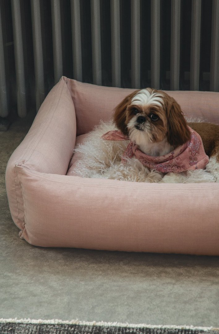 Bianca Lorenne - Pet Bed - Pink Chambray image 0