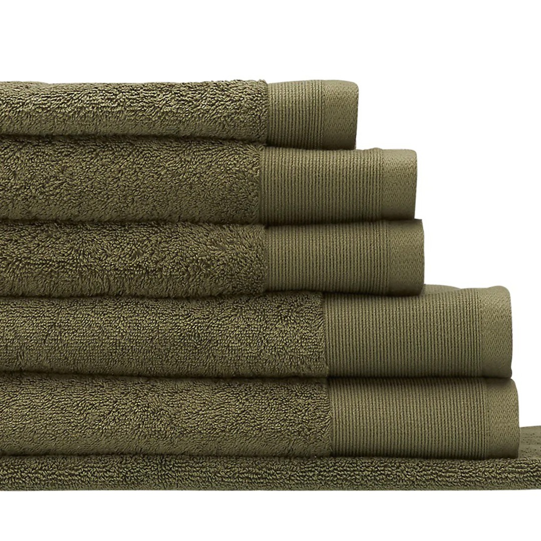 Seneca - Vida Pure Organic Cotton Towels - Face Cloths, Hand Towels, Bath Mats and Bath Sheets  - Olive image 3