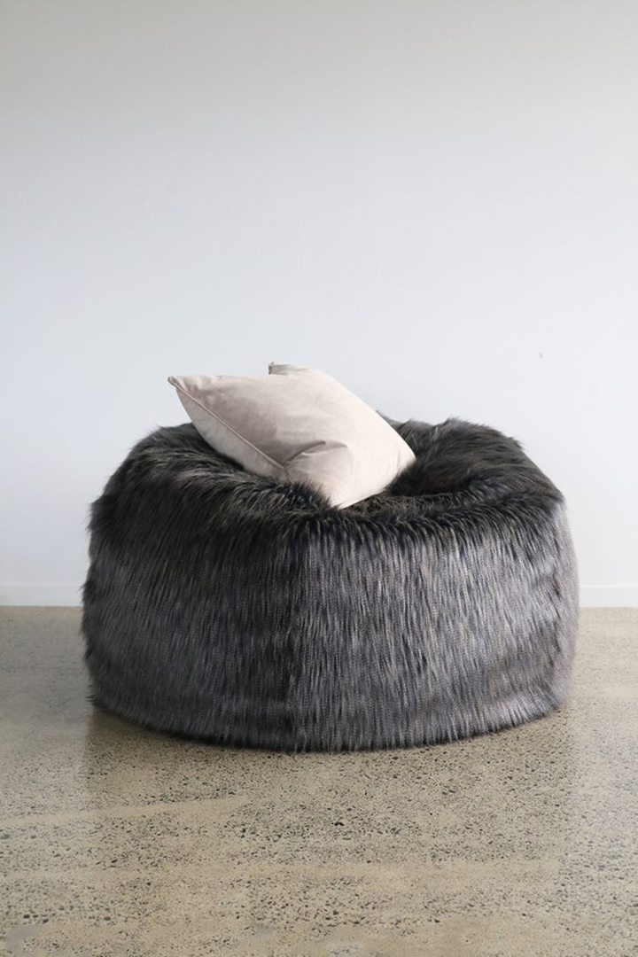 Heirloom Exotic Faux Fur - Plush Pod Bean Bags - Dark Pheasant image 0
