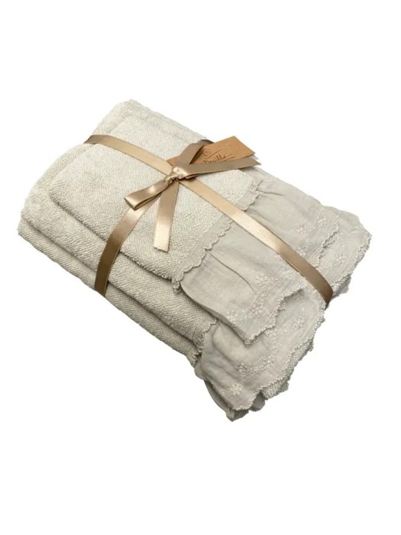 Importico - Devilla - Lace Towels set of 2 - Sage image 0