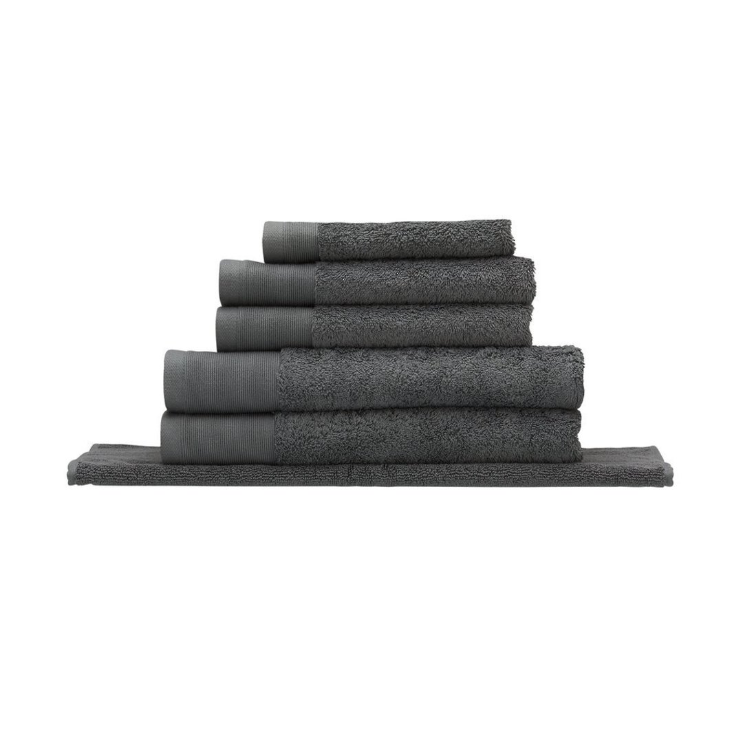 Seneca - Vida Pure Organic Cotton Towels - Face cloths, Hand Towels, Bath Towels, Bath Sheets - Charcoal image 0