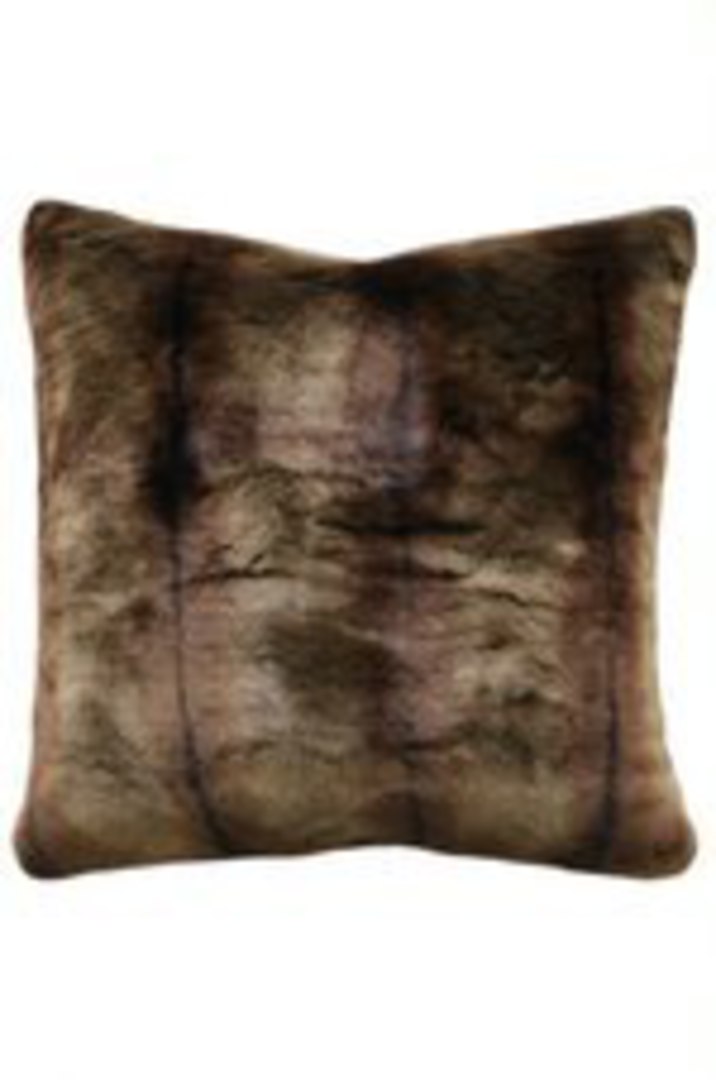 Heirloom Exotic Faux Fur - Cushion/Throw - Striped Beaver image 2