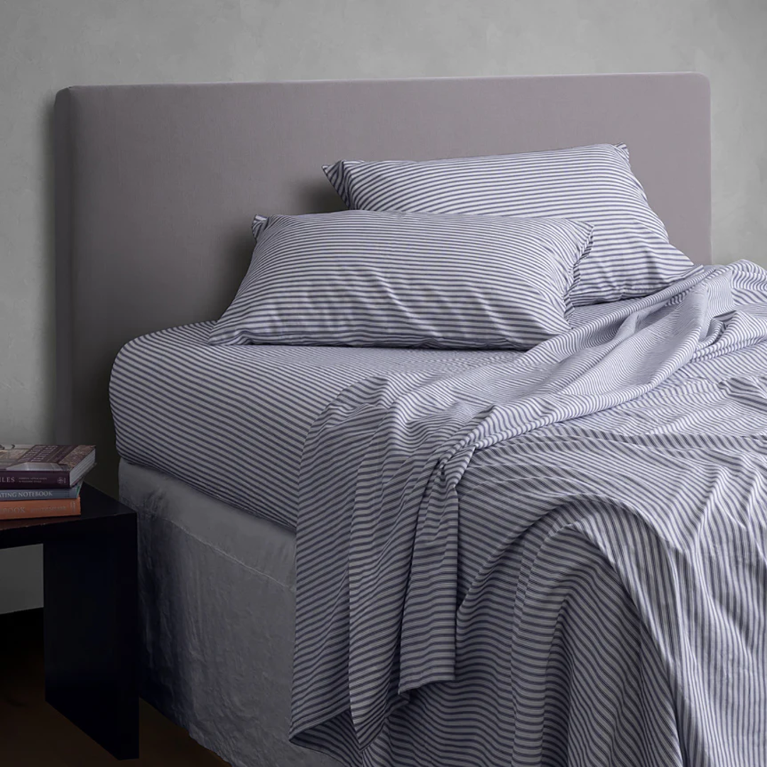 Seneca - Classic Ticking Sheet Sets Black -  and European Pillowcases image 0