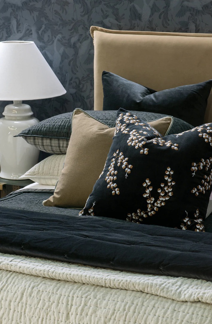 Bianca Lorenne - Ruban Comforter (Cushion-Eurocases Sold Separately) - Midnight image 1