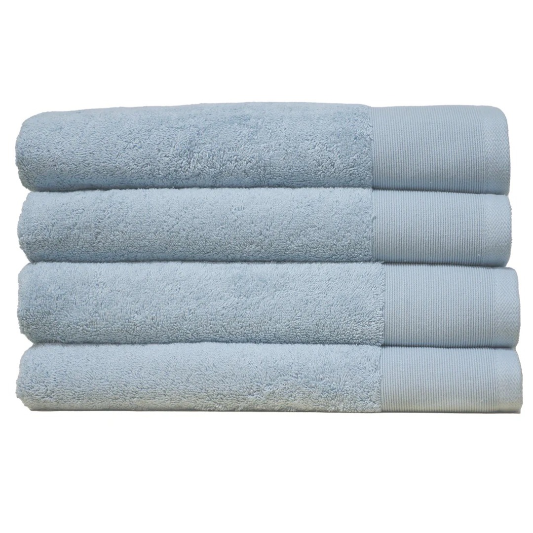 Seneca - Vida Pure Organic Cotton Towels - Face Cloths, Hand Towels, Bath Mats, Bath Towels, Bath Sheets - Powder Blue image 1