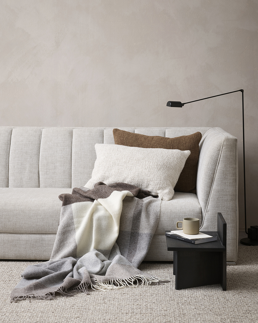 Baya | Brunswick 100 percent New Zealand Wool Throw | Fawn image 0