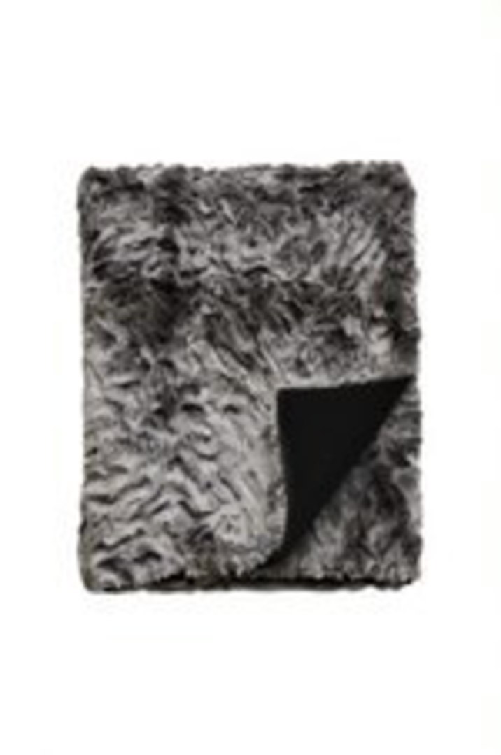 Heirloom Exotic Faux Fur -  Cushion / Throw  -  Pewter Chinchilla image 1