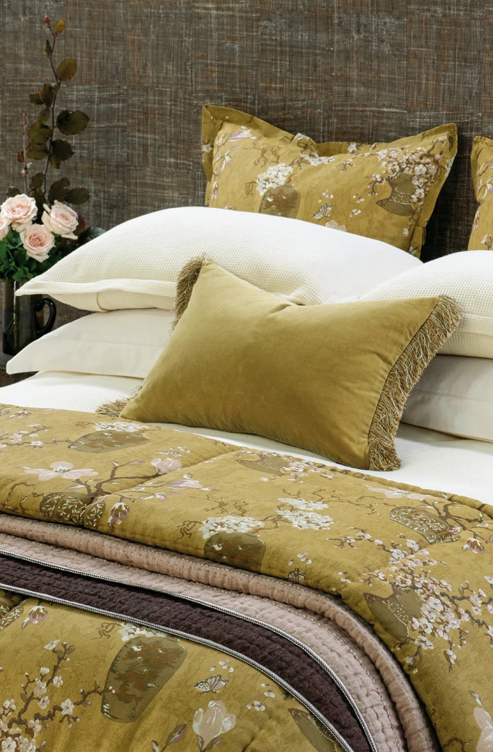 Bianca Lorenne - Ikebana Comforter (Cushion-Eurocases-Pillowcases Sold Separately) - Ochre image 0