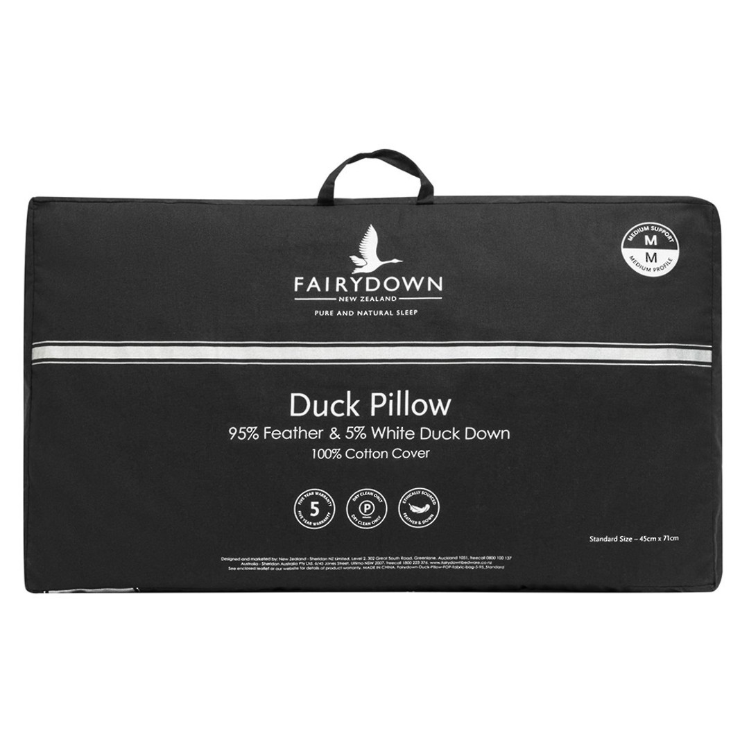 Fairydown  - Duck Feather & Down Pillow 95% Feather 5% Down - Medium image 0
