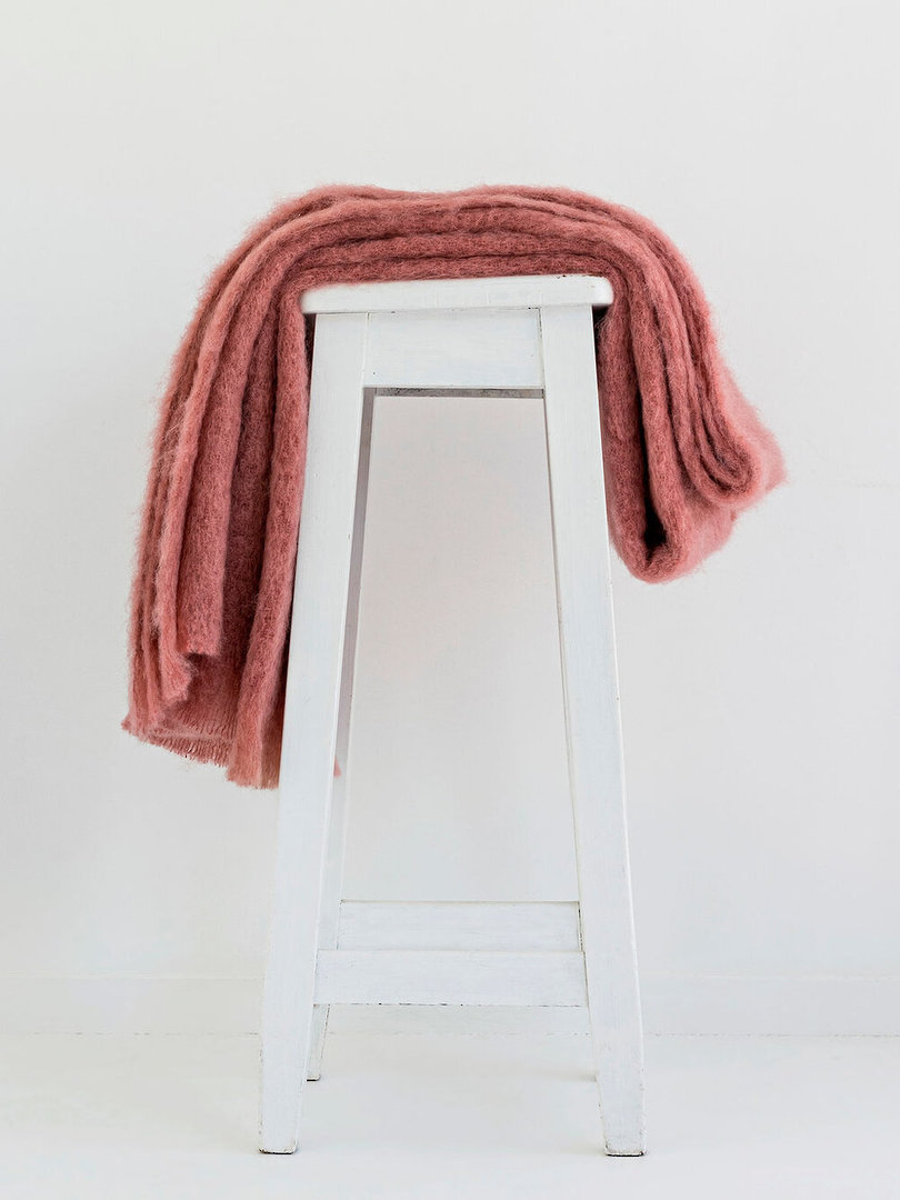 New Zealand Made - Mohair - Windermere - Blanket Throw - Knee Rug - Tea Rose image 0