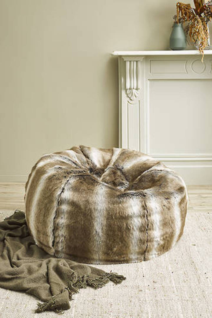Heirloom Exotic Faux Fur - Plush Pod Bean Bags -  Striped Elk image 0